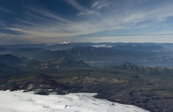 Pohled z vrcholu sopky Villarica
